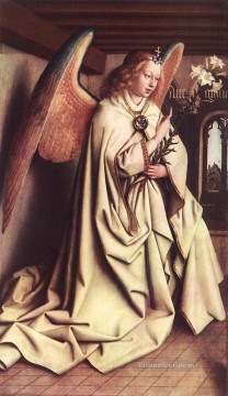 ヤン・ファン・エイク Painting - ゲントの祭壇画 受胎告知の天使 ルネサンス ヤン・ファン・エイク
